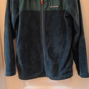 Columbia Kids Teal Fleece Jacket Size L 14-16 Great Condition